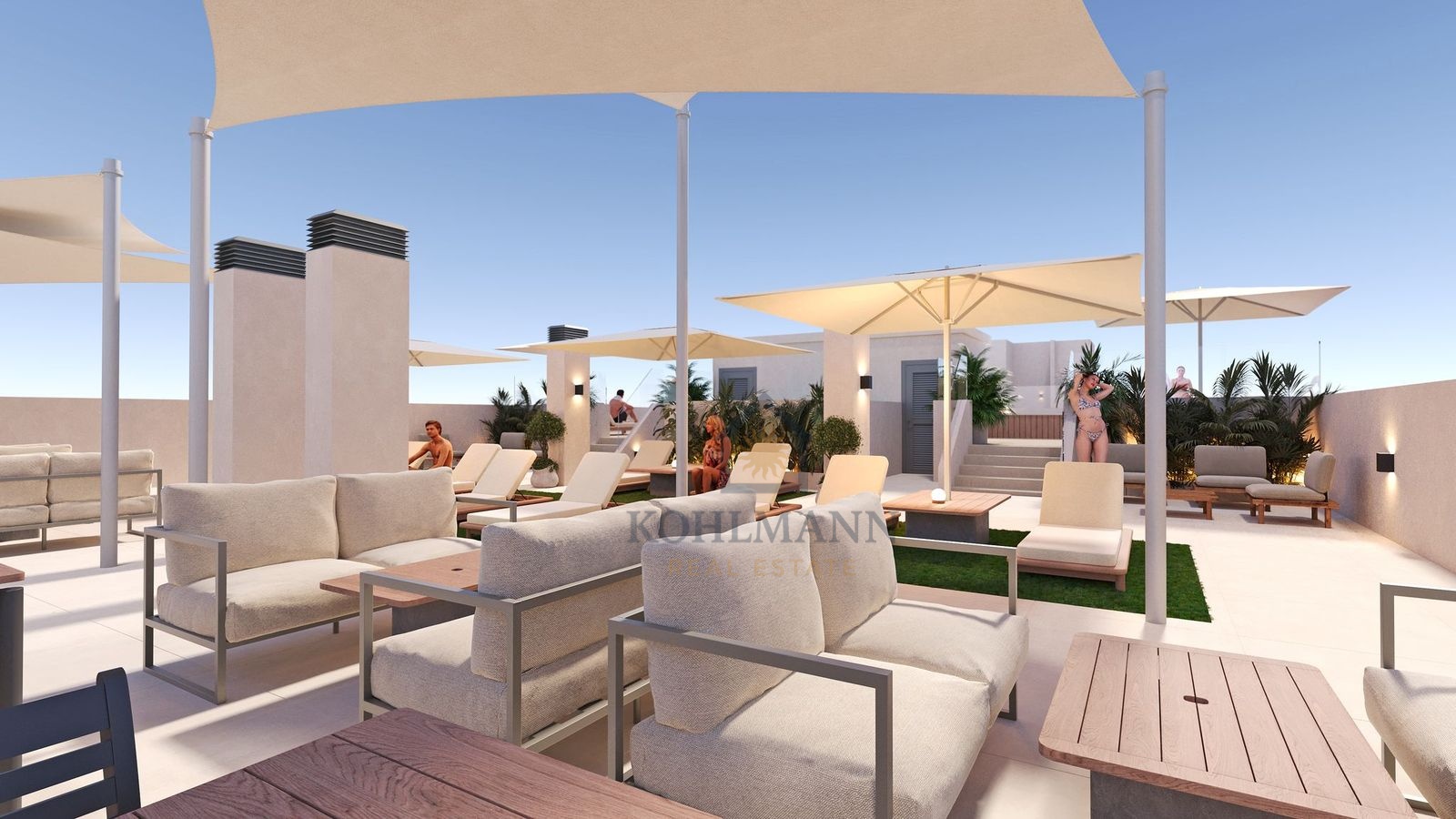 Attraktive Neubauanlage mit Pool und Panoramablick